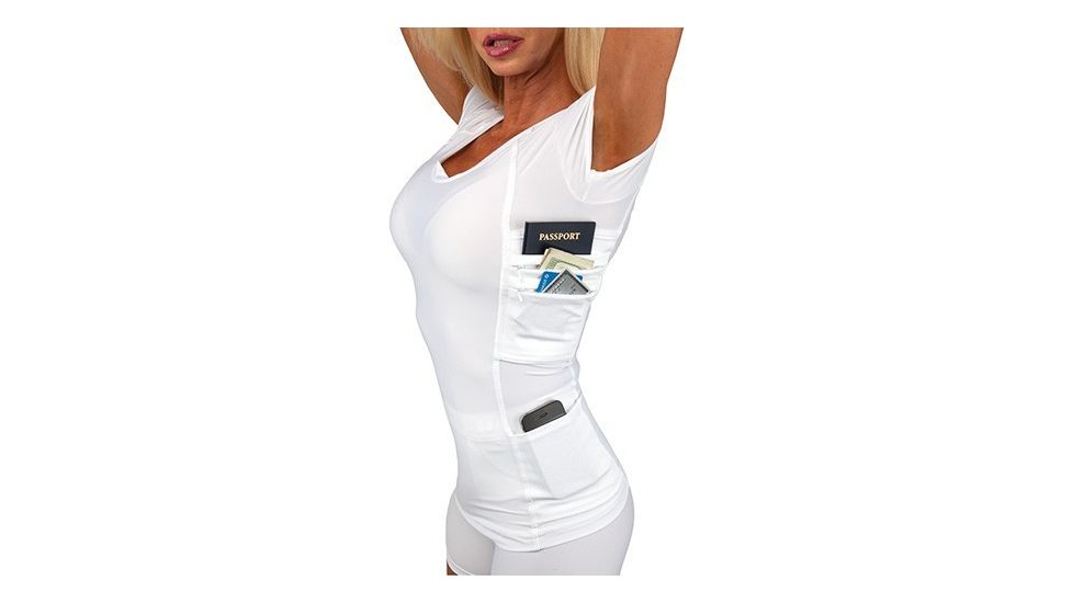 UnderTech Undercover Womens Travel Safe Shirt,White,L TS0760WH-L
