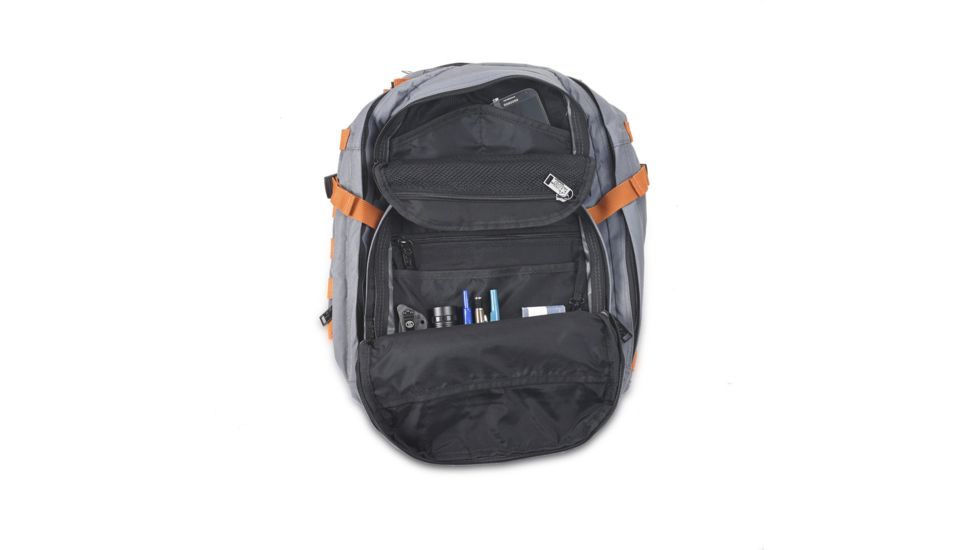 INCOG Backpack - Battleship, Grey/Rust, 12.5inx18inx8in