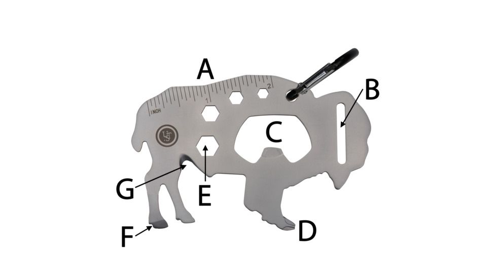 UST Buffalo Tool A Long Multi-Tool, Titanium 20-12236