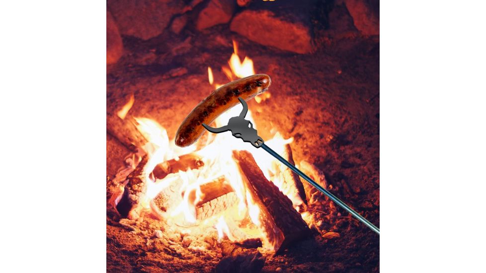 UST Grill a Long Extendable Fork- Cow Skull, Silver, NSN N, 20-12567