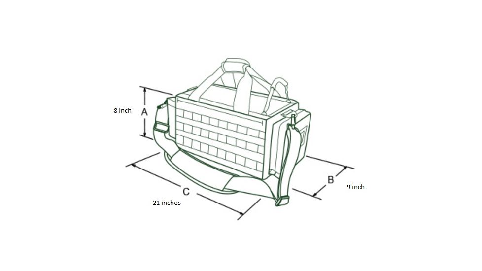 UTG Pro All-in-1 Range/Utility Go Range Bag, Black, 21 in X 9 in X 8 in PVC-P365B