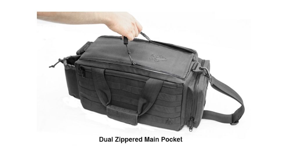 UTG Pro All-in-1 Range/Utility Go Range Bag, Black, 21 in X 9 in X 8 in PVC-P365B