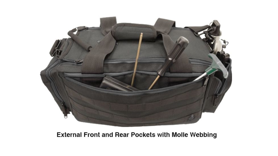 UTG Pro All-in-1 Range/Utility Go Range Bag, Black, 21 in X 9 in X 8 in PVC-P365B