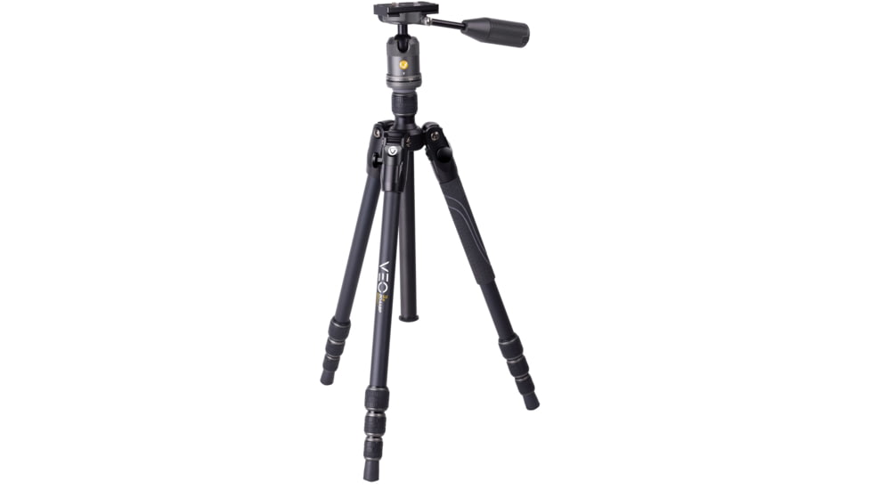 Vanguard Veo3X Lightweight Compact Travel Kit with 4-in-1 Aluminum Tripod, Ball Head, Monopod, Bluetooth Remote, SPC, Black, VEO3X204ABP