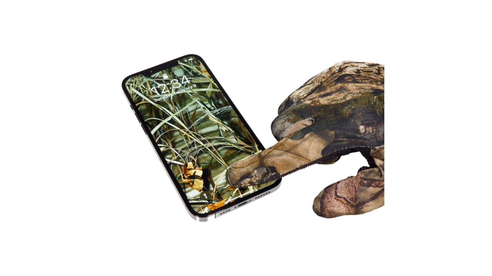 Vanish Camo Spandex Gloves with Palm Dots, Mossy Oak Break-Up Country Camo, 25341