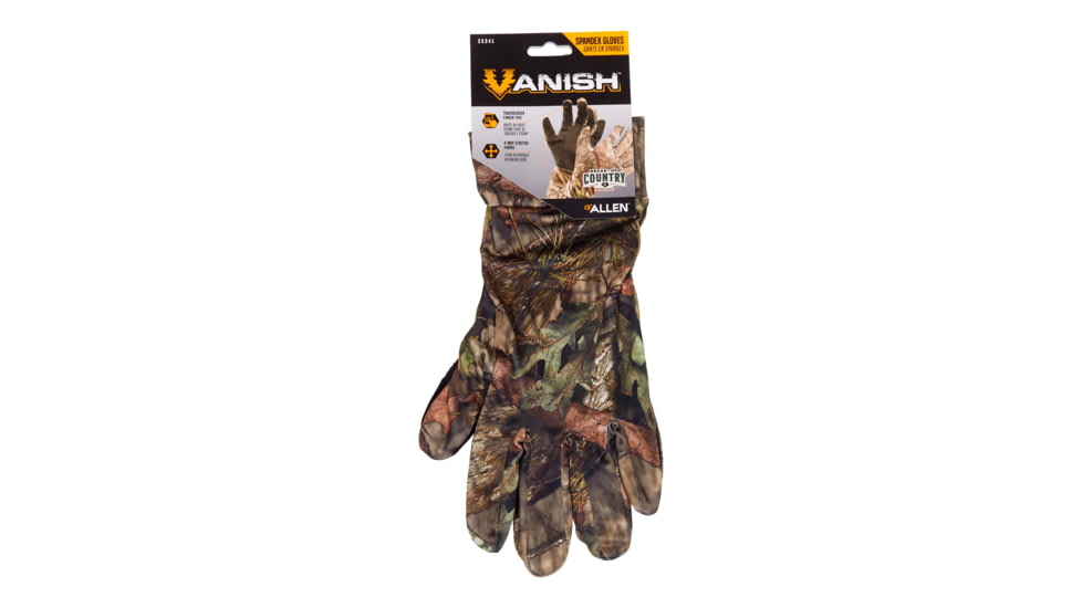Vanish Camo Spandex Gloves with Palm Dots, Mossy Oak Break-Up Country Camo, 25341