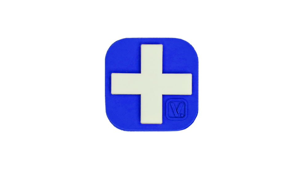 Vanquest Gear 1.5 in x1.5 in Medical Cross Glow In The Dark Patch, Blue, 9ZMDCR-150-BLU-GITD