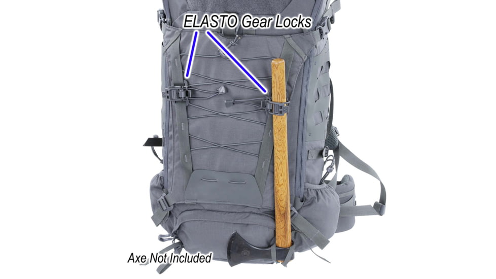 Vanquest Gear Elasto Gear Locks, 2 Pack, Wolf Gray, Small, 90ELAS02-WG