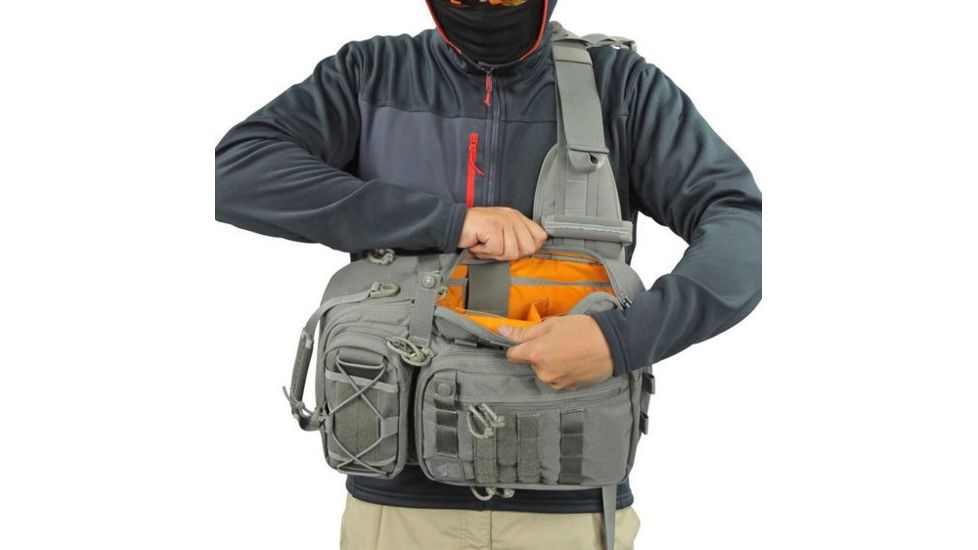 Vanquest Gear JAVELIN 2.0 VSlinger Left-Shoulder-Carry Slingpack, Wolf Gray, Large 760277WG