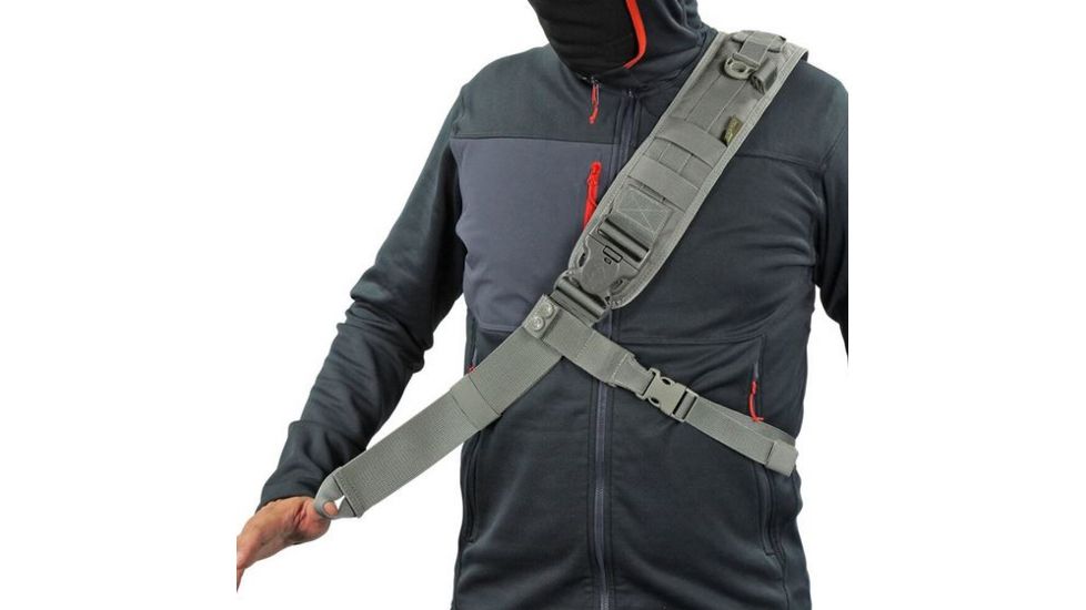 Vanquest Gear JAVELIN 2.0 VSlinger Left-Shoulder-Carry Slingpack, Wolf Gray, Large 760277WG