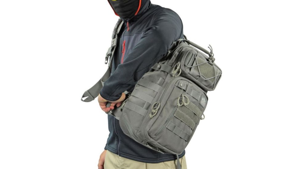 Vanquest Gear JAVELIN 2.0 VSlinger Right-Shoulder-Carry Slingpack, Wolf Gray, Large 760288WG