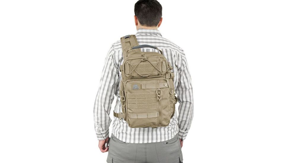 Vanquest Gear JAVELIN 3.0 VSlinger Left-Shoulder-Carry Slingpack, Coyote Tan, Large 760377CT