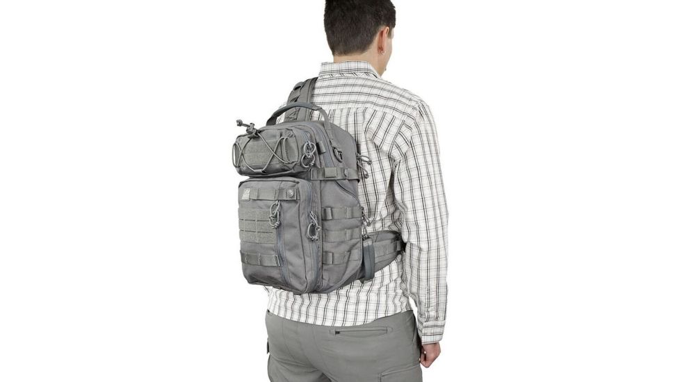 Vanquest Gear JAVELIN 3.0 VSlinger Left-Shoulder-Carry Slingpack, Wolf Gray, Large 760377WG