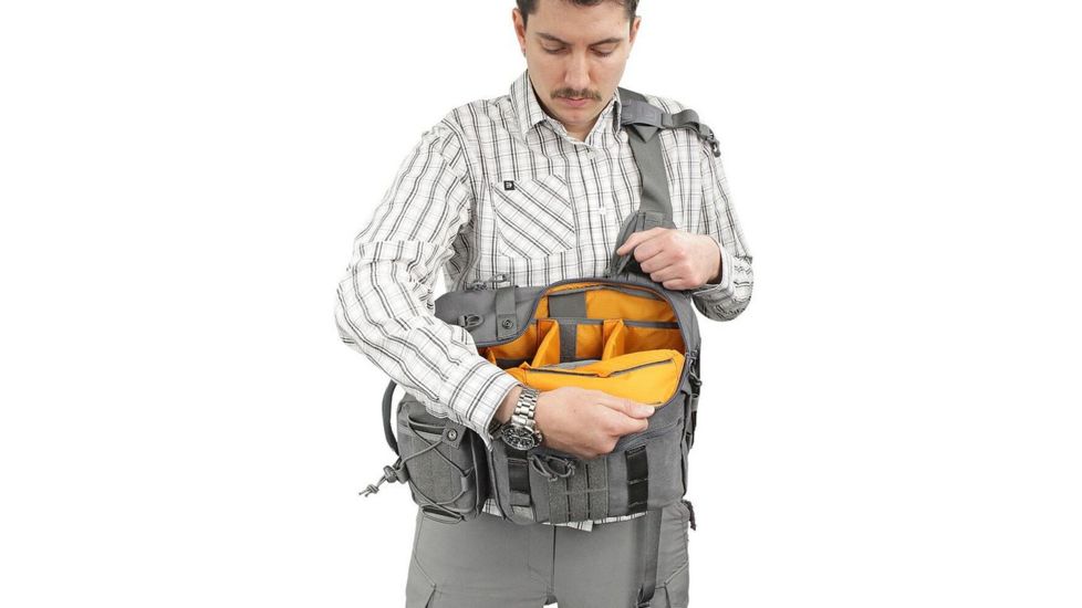 Vanquest Gear JAVELIN 3.0 VSlinger Left-Shoulder-Carry Slingpack, Wolf Gray, Large 760377WG
