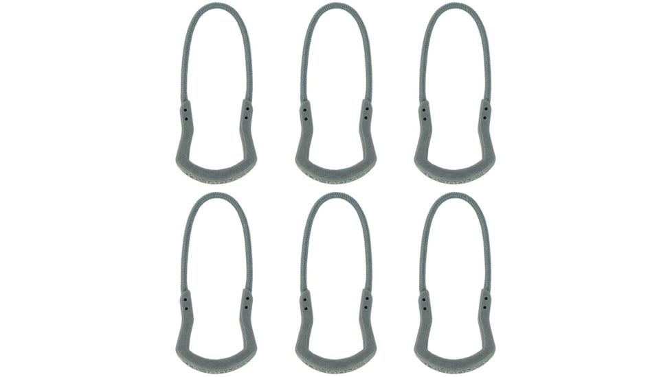 Vanquest Gear Spartan Zipper Pulls, 6 Pack, Wolf Gray, Small, 90SPAR08-WG