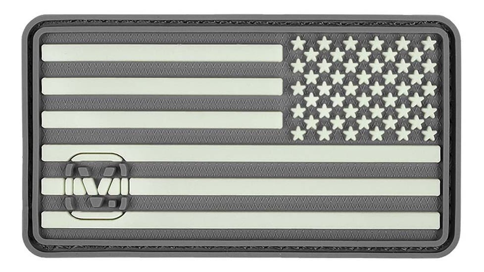 Vanquest Gear US Flag Reversed / Right-Star - Glow In The Dark Patch, Wolf Gray, 9ZUSFGR-275-WG-GITD