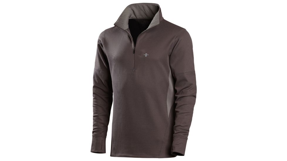 Vargo Mens Ls Zip Bedrock Blue Med TF-6B-19