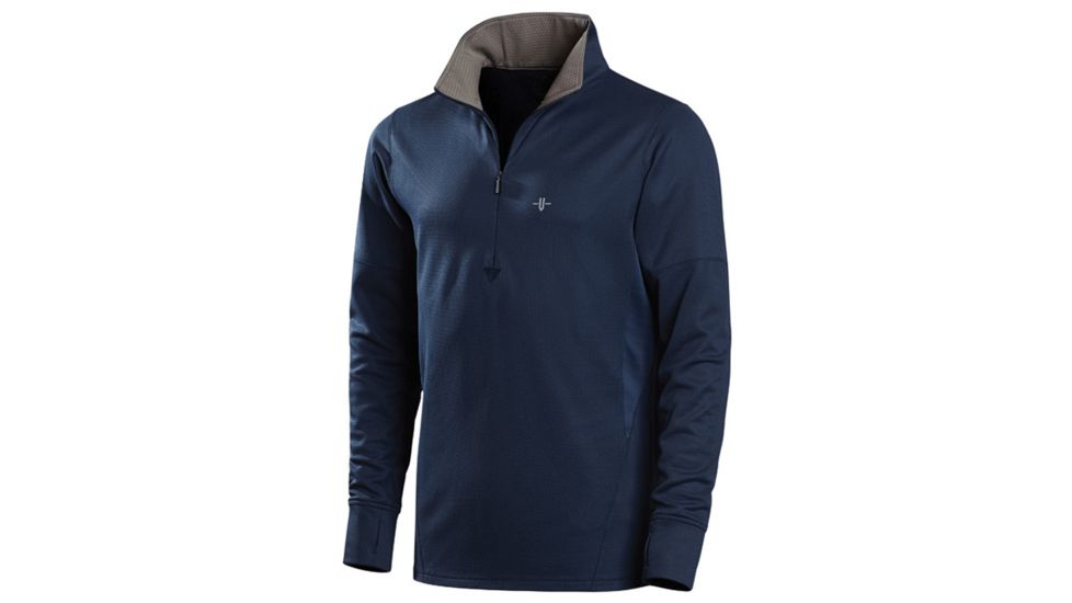 Vargo Mens Ls Zip Bedrock Blue Med TF-6B-19