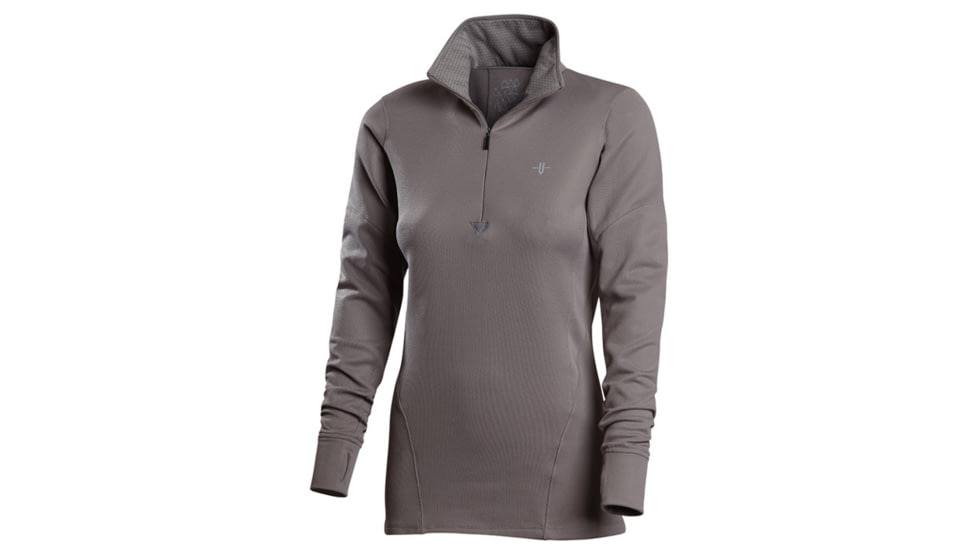 Vargo Womens Ls Zip Ingot Grey Sm TF-8B-11