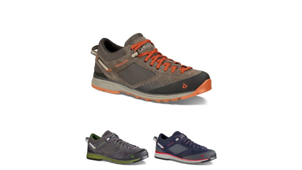 Vasque Grand Traverse Hiking Boots - Men's, Bungee/Rooibos Tea, Magnet/Pesto, Navy/Flame Scarlet