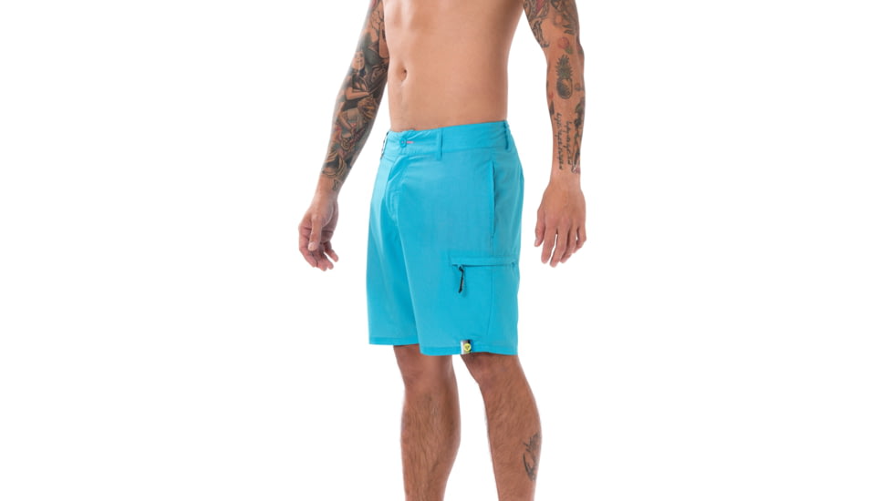 Vast Linen Mondos Men's Boardshort, Aqua, B3247-Aqua