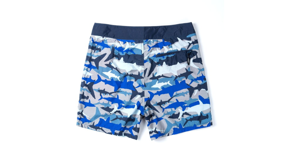 Vast Shark Camo Print Men's Boardshort, Navy, B631-123