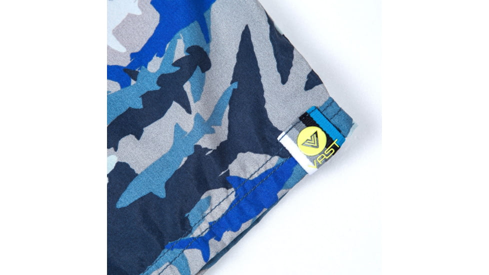 Vast Shark Camo Print Men's Boardshort, Navy, B631-123