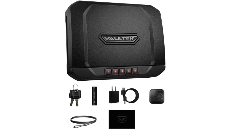 Vaultek Safe Compact Bluetooth 2.0 Smart Safe, 20 Series, Black, VS20-BK