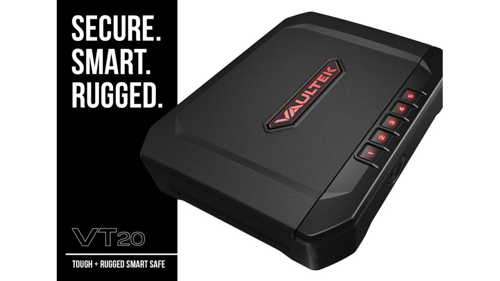 Vaultek Safe VT20 Bluetooth Pistol Vault, Black, VT20-BK