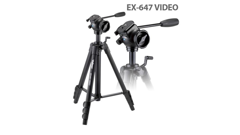 Velbon EX-647 N Video &amp; Bird-watchingSeries Tripod, Aluminum EX-647 VIDEO N
