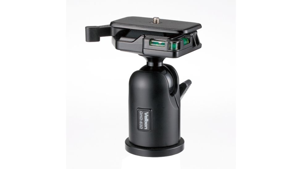 Velbon QHD-63D Aluminum Tripod Ball Head, Black QHD-63D