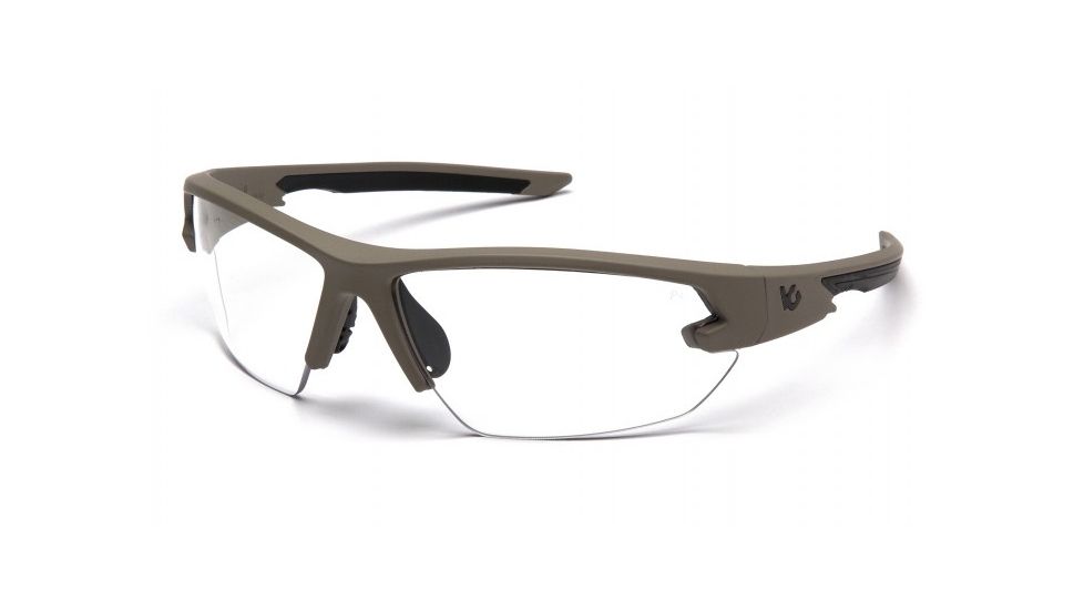 Venture Gear Tactical Semtex 2.0 Safety Glasses w/Clear Anti-Fog Lens, Tan, Universal VGST1410T
