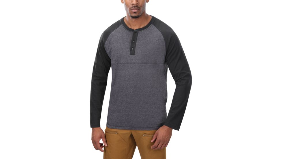 Vertx Action Weaponguard Henley - Mens, Heather Charcoal/Black, Large, F1 VTX1460 HCH/BK LARGE