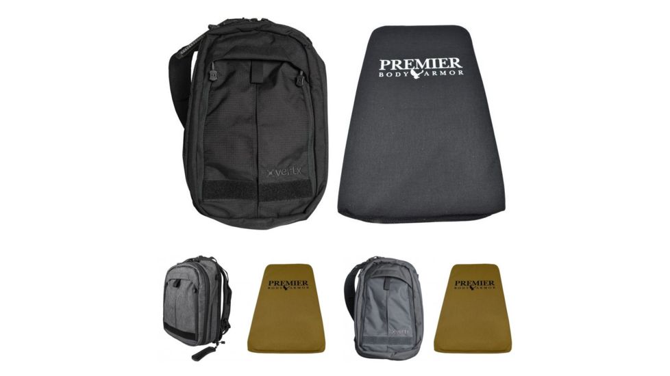 Vertx EDC Transit Sling Backpack, Black, Heather Black, Smoke Grey