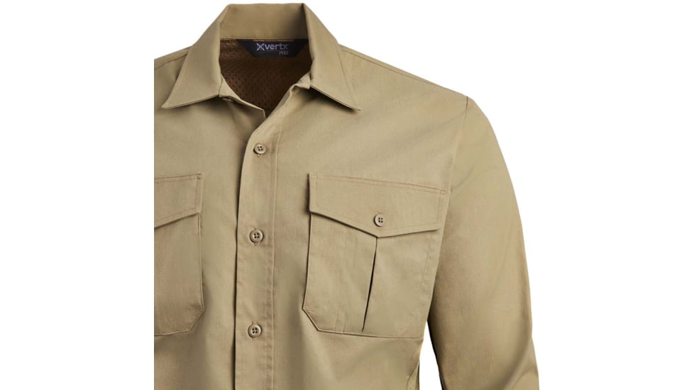 Vertx Fusion Flex Long Sleeve Shirt, Desert Tan - VTX8240DT2XLLONG