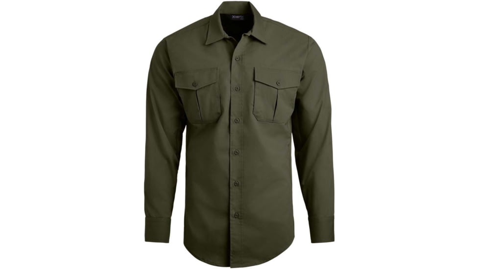 Vertx Fusion Flex Long Sleeve Shirt, Od Green - VTX8240OD2XLLONG