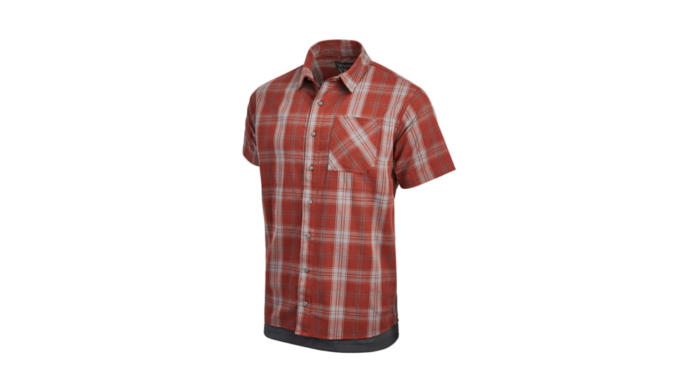 Vertx Guardian Stretch Short Sleeve Shirt - Mens, Mahogany Block Plaid, Large/Regular, 1432 MBP Large