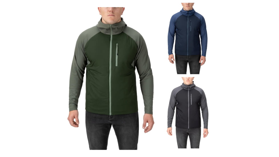 Vertx Manitou Hybrid Hooded Jacket - Mens, Canvas Green/Compass Green, Dark Sky/Open Water Blue, It's Black/Tarmac