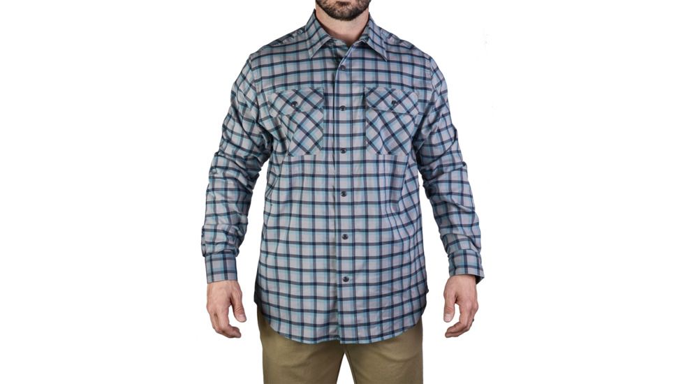 Vertx Men's  Weapon Guard Long Sleeve Guardian Shirt, Blue Plaid, Extra Large Regular F1 VTX1440 BLP XLARGE REG