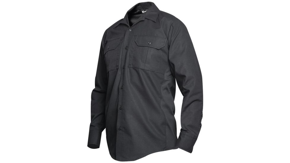Vertx Mens Phantom Light Short Sleeve Mini Rip-Stop Poly/Cotton Shirt, Kryptek Typhon Black, XLARGE REG F1 VTX8120 KTP XLARGE REG