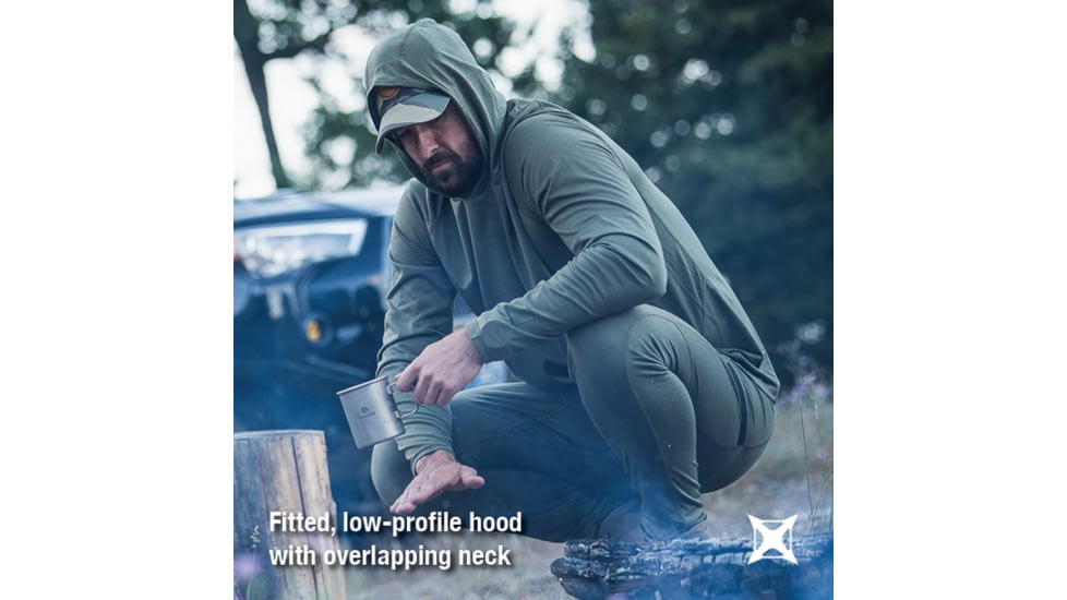 Vertx Merino Base Layer Hoody - Mens, Ranger Green, Small, VTX1529RGNSMALLNA