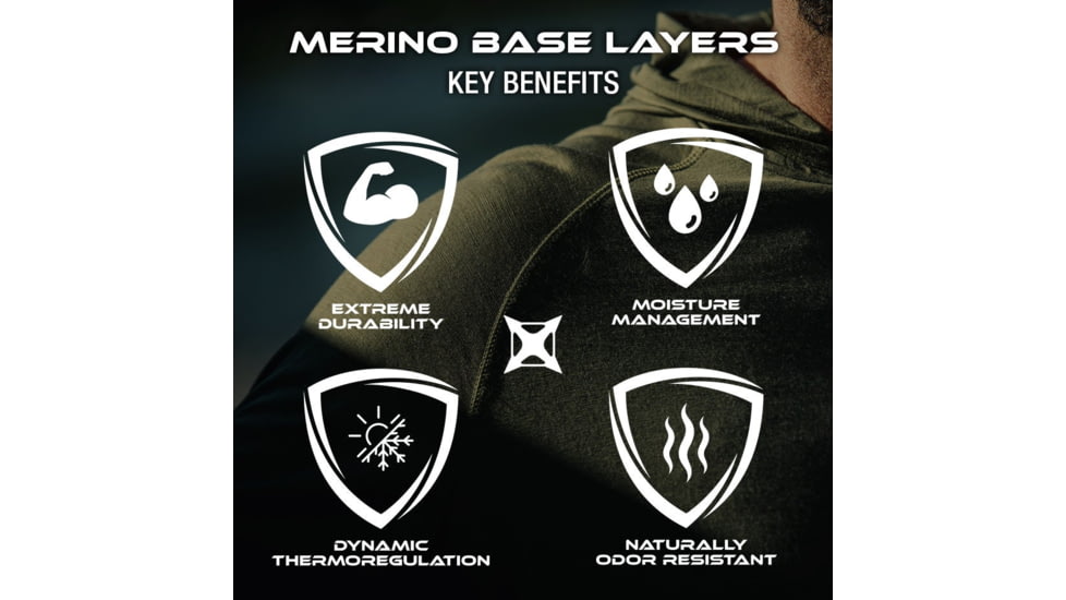 Vertx Merino Base Layer Hoody - Mens, Ranger Green, Small, VTX1529RGNSMALLNA