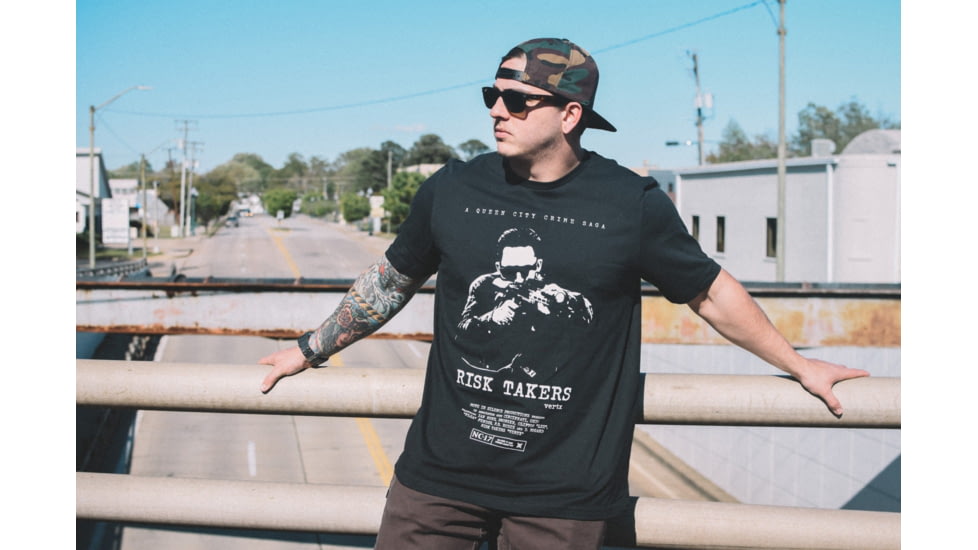 Vertx Risk Takers Graphic Tee T-Shirt - Mens, Vintage Black, Large, F1 VTXS0006 VBK LARGE
