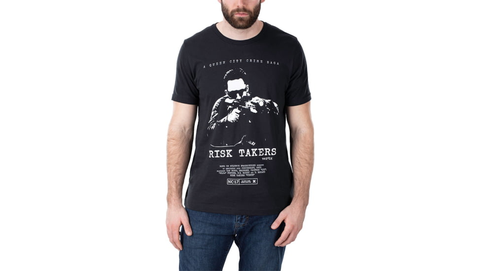 Vertx Risk Takers Graphic Tee T-Shirt - Mens, Vintage Black, Large, F1 VTXS0006 VBK LARGE