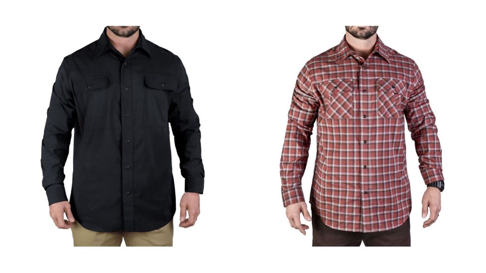 Vertx Weapon Guard Long Sleeve Guardian Shirt - Men's, Black, Brick Plaid