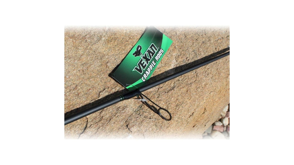 Vexan Crappie Rods &amp; Panfish Rods, 10 ft, Medium Heavy, OC Spinning, 2 Pieces, Black, VC10MH-S-OC-2