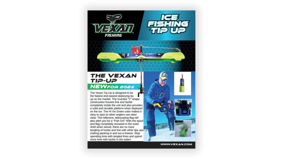 Vexan Ice Fishing Tip-Up, Green, VEX-TU-GREEN