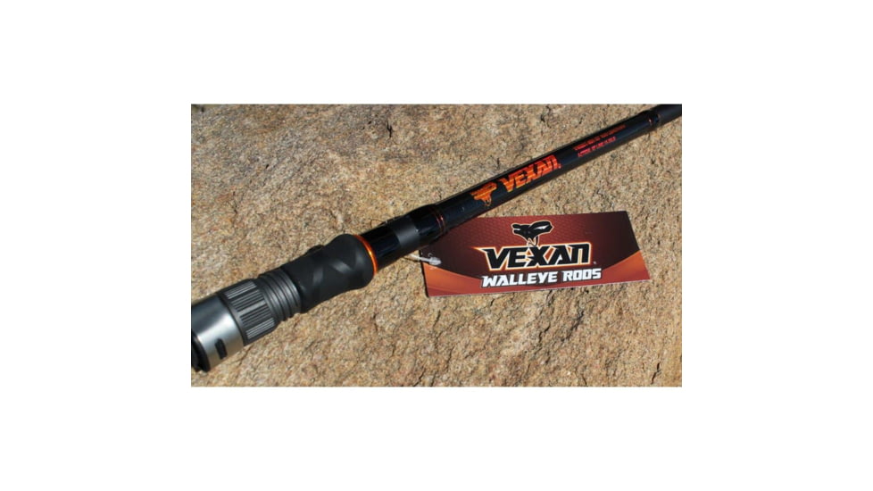 Vexan Walleye Rods, 5 ft, Medium, Mod Tip, Casting, Black/Orange, VW5T-M-M