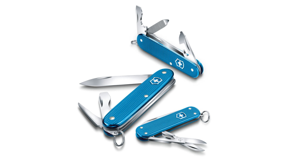 Victorinox Classic Alox Limited Edition 2020 Swiss Pocket Knife, Ribbed, Aqua Blue, 58mm, 0.6221.L20