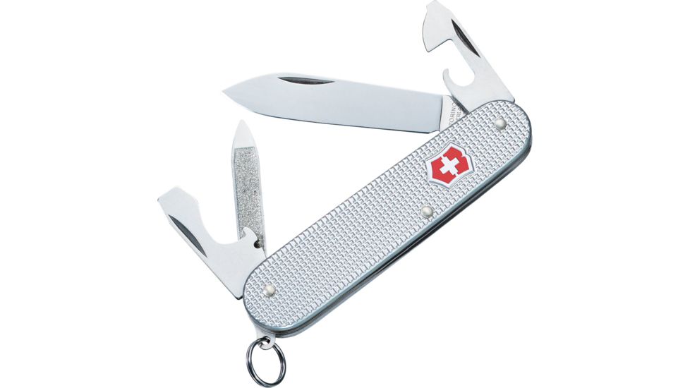 Victorinox Cadet Swiss Army Knife Silver Alox Ribbed